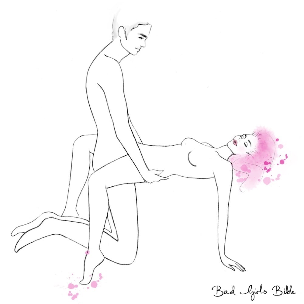 Human sex position with nipple sex position