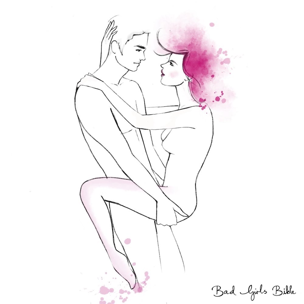 Stand And Carry Sex Position Illustration