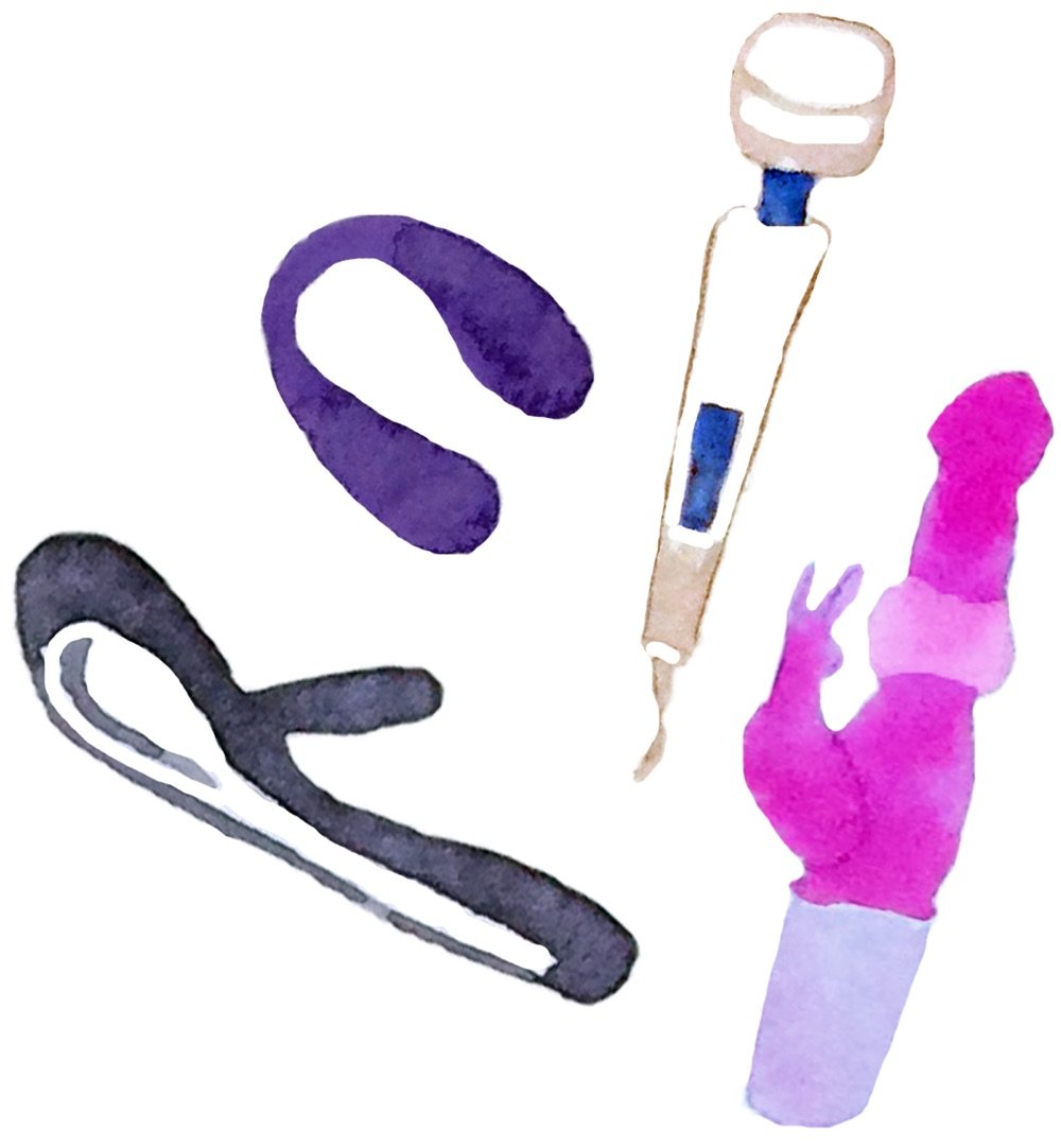 vibrators-watercolor-illustration-masturbation