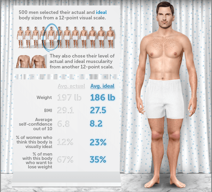 Weight Expectations Visualizing The Average Man And Woman S