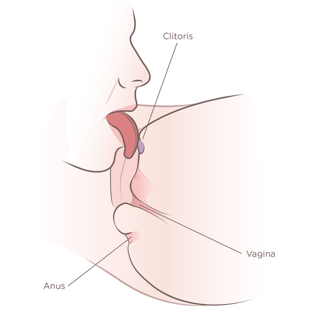 tongue licking the clitoris demonstrating how to eat a girl out