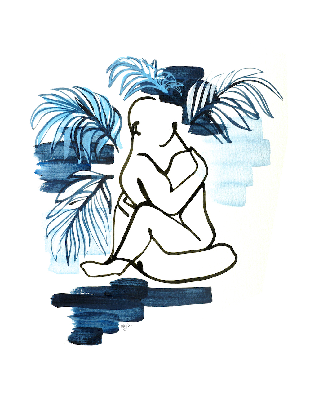 illustration of man and woman engaged in the Yab-Yum tantric sex position