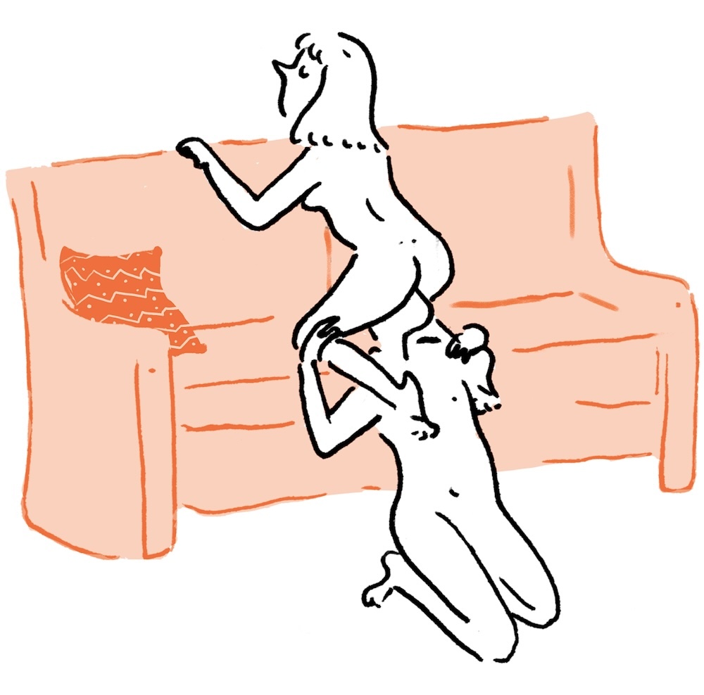 Face sitting sex position